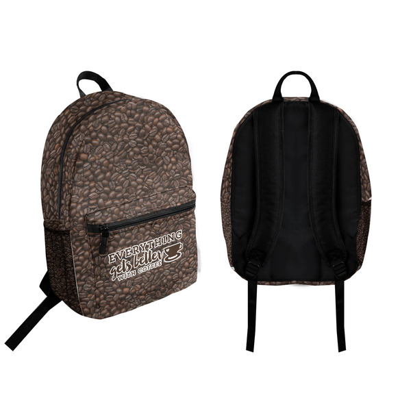 Coffee Addict Backpack front and back - Apvl