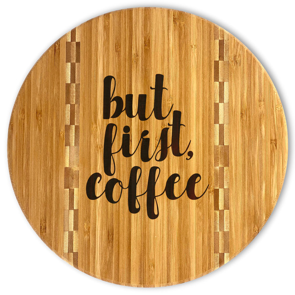 Custom Coffee Addict Bamboo Cutting Board