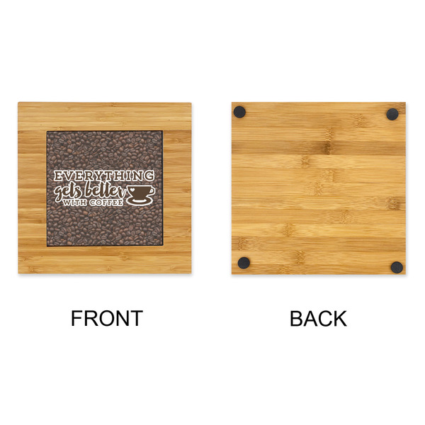 Coffee Addict Bamboo Trivet with 6" Tile - APPROVAL