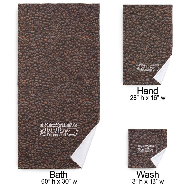 Coffee Addict Bath Towel Sets - 3-piece - Approval