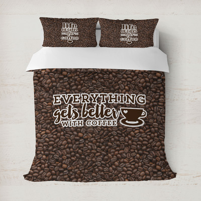 Coffee Addict Duvet Cover Set - Full / Queen (Personalized)