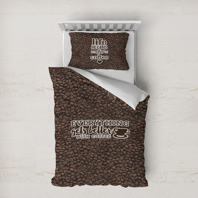 Coffee Addict Duvet Cover Set - Twin XL (Personalized)