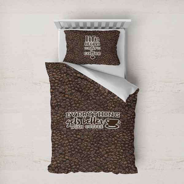 Custom Coffee Addict Duvet Cover Set - Twin XL