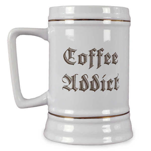 Custom Coffee Addict Beer Stein (Personalized)