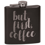Coffee Addict Black Flask Set (Personalized)