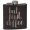 Coffee Addict Black Flask - Engraved Front