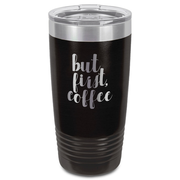 Coffee Addict Black Polar Camel Tumbler - 20oz - Front