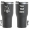 Coffee Addict Black RTIC Tumbler - Front and Back
