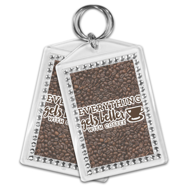 Coffee Addict Bling Keychain - MAIN