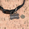 Coffee Addict Bone Shaped Dog ID Tag - Small - In Context