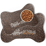 Coffee Addict Bone Shaped Dog Food Mat (Personalized)