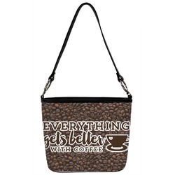 Coffee Addict Bucket Bag w/ Genuine Leather Trim (Personalized)