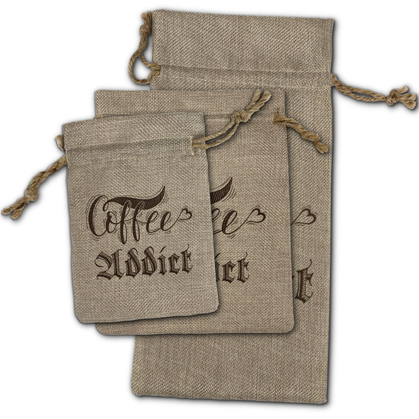 Coffee Addict Burlap Gift Bags - (PARENT MAIN) All Three