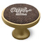 Coffee Addict Cabinet Knob - Gold - Side