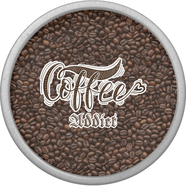 Coffee Addict Cabinet Knob - Nickel - Front