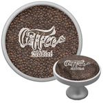 Coffee Addict Cabinet Knob (Silver) (Personalized)