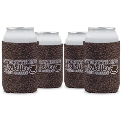 Coffee Addict Can Cooler (12 oz) - Set of 4