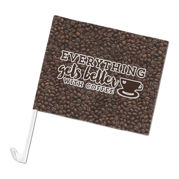 Custom Coffee Addict Car Flag - Large