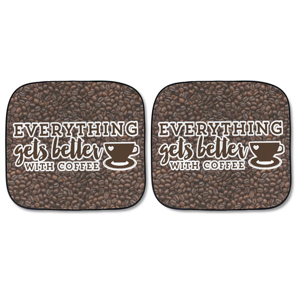 Coffee Addict Car Sun Shades - FRONT