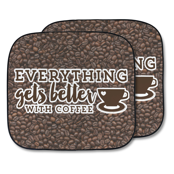 Custom Coffee Addict Car Sun Shade - Two Piece