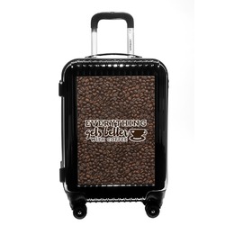 Coffee Addict Carry On Hard Shell Suitcase (Personalized)