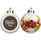 Coffee Addict Ceramic Christmas Ornament - Poinsettias (APPROVAL)