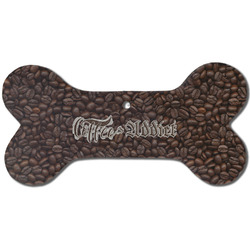 Coffee Addict Ceramic Dog Ornament - Front