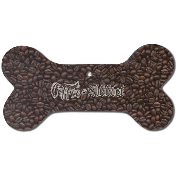 Custom Coffee Addict Ceramic Dog Ornament - Front