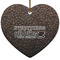 Coffee Addict Ceramic Flat Ornament - Heart (Front)