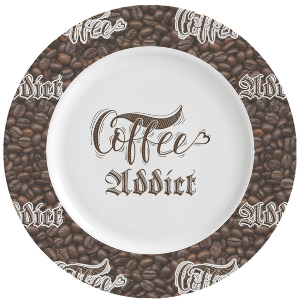 Custom Coffee Addict Ceramic Dinner Plates (Set of 4) (Personalized)