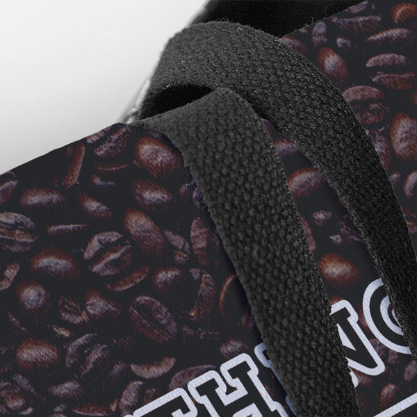 Coffee Addict Closeup of Tote w/Black Handles