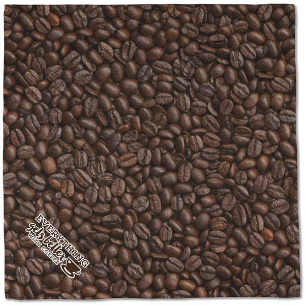 Coffee Addict Cloth Napkins - Personalized Dinner (Full Open)