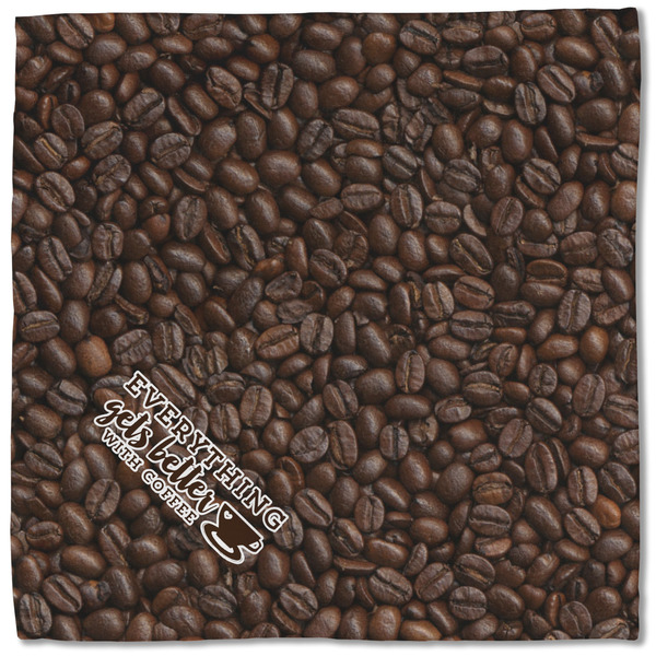 Coffee Addict Cloth Napkins - Personalized Lunch (Single Full Open)