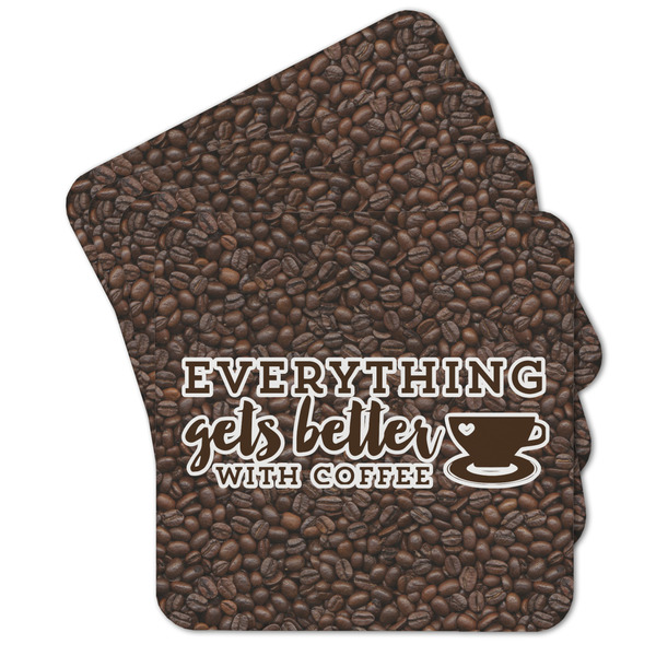 Custom Coffee Addict Cork Coaster - Set of 4