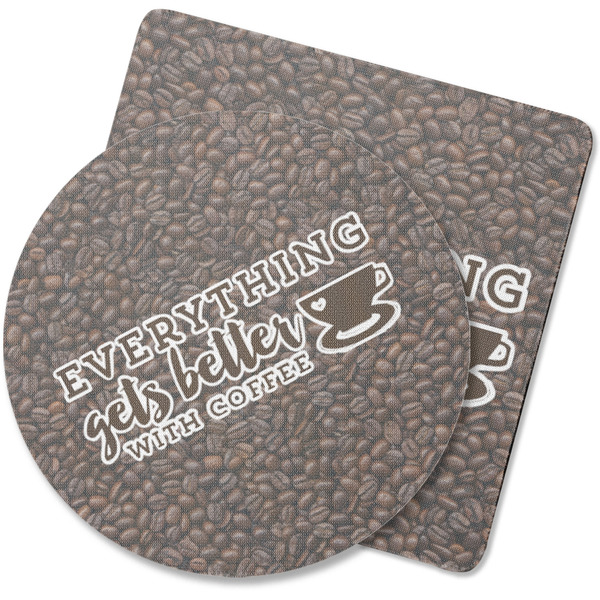 Custom Coffee Addict Rubber Backed Coaster