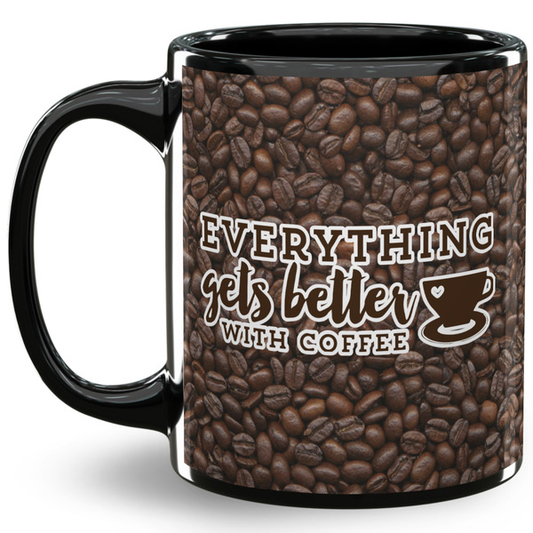 Custom Coffee Addict 11 Oz Coffee Mug - Black