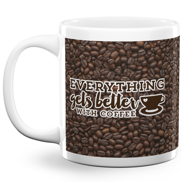 Custom Coffee Addict 20 Oz Coffee Mug - White