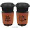Coffee Addict Cognac Leatherette Mug Sleeve - Double Sided Apvl