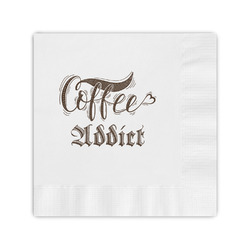 Coffee Addict Coined Cocktail Napkins