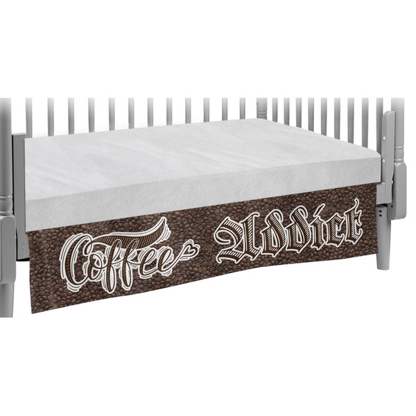 Custom Coffee Addict Crib Skirt (Personalized)