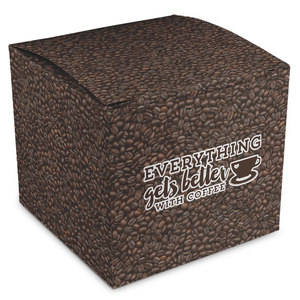 Custom Coffee Addict Cube Favor Gift Boxes