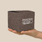 Coffee Addict Cube Favor Gift Box - On Hand - Scale View