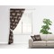 Coffee Addict Curtain With Window and Rod - in Room Matching Pillow