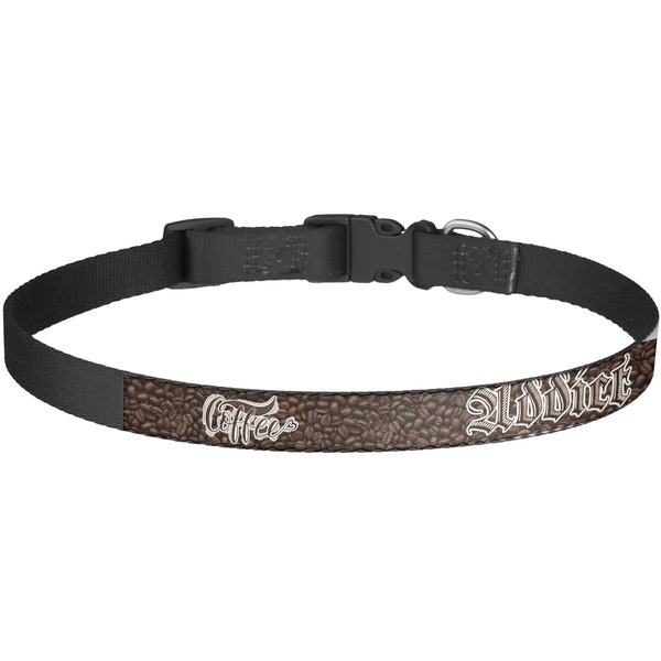 Custom Coffee Addict Dog Collar - Large (Personalized)