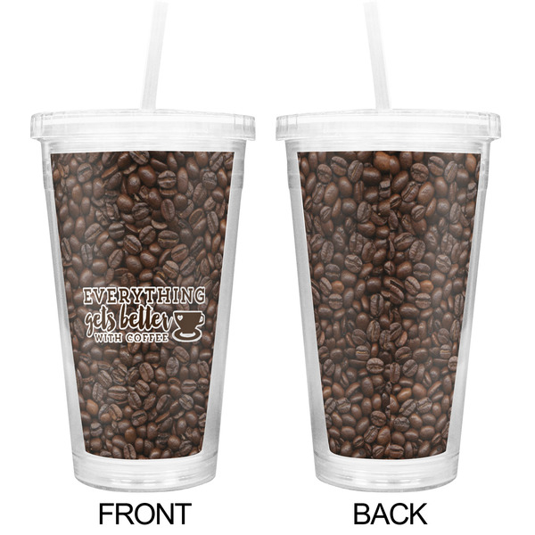 Coffee Addict Double Wall Tumbler with Straw - Approval