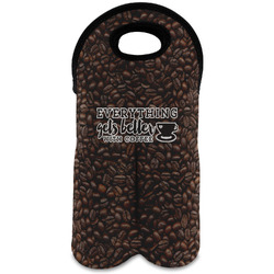 Coffee Addict Wine Tote Bag (2 Bottles) (Personalized)
