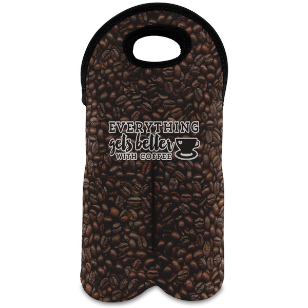 Custom Coffee Addict Wine Tote Bag (2 Bottles)
