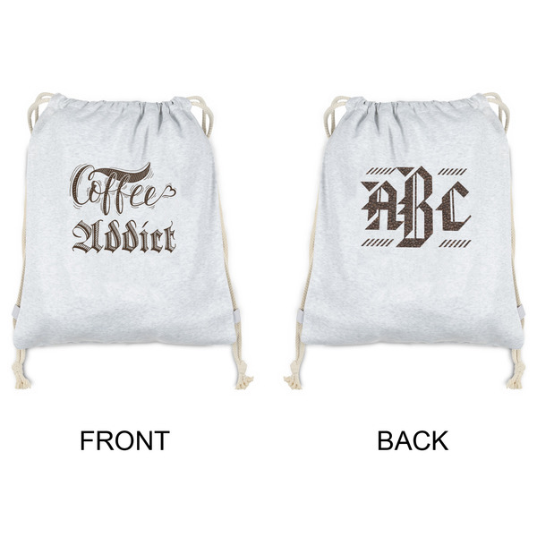 Coffee Addict Drawstring Backpacks - Sweatshirt Fleece - Double Sided - APPROVAL