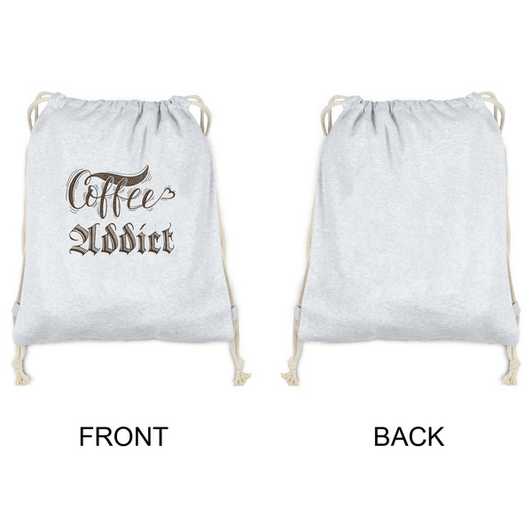 Coffee Addict Drawstring Backpacks - Sweatshirt Fleece - Single Sided - APPROVAL