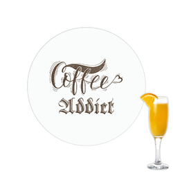 Coffee Addict Printed Drink Topper - 2.15"